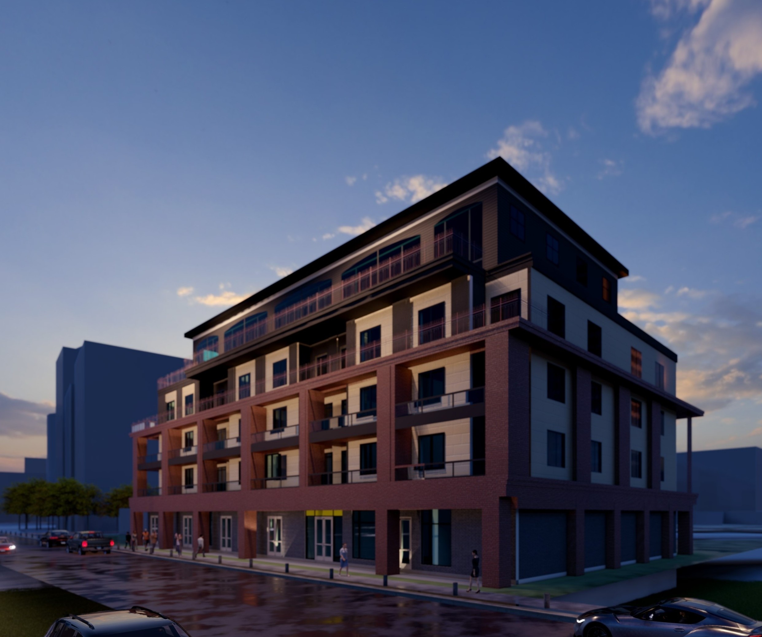 Mixed-use commercial and residential building designed by GIY Architecture